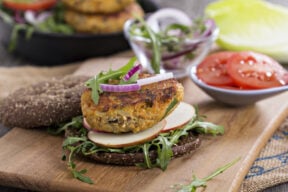 Mushroom and quinoa burger