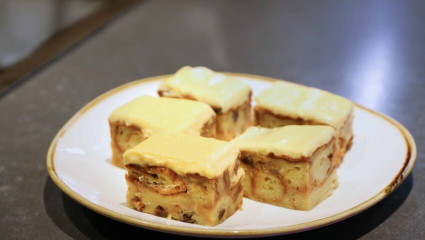 croissant bread and butter pudding